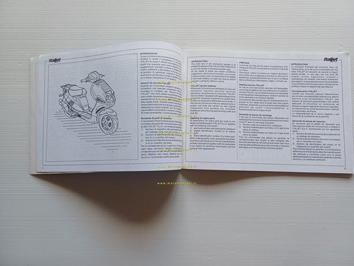 Italjet Formula 125 scooter manuale uso manutenzione libretto originale