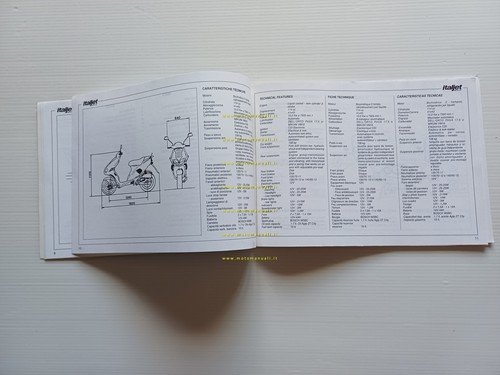 Italjet Formula 125 scooter manuale uso manutenzione libretto originale