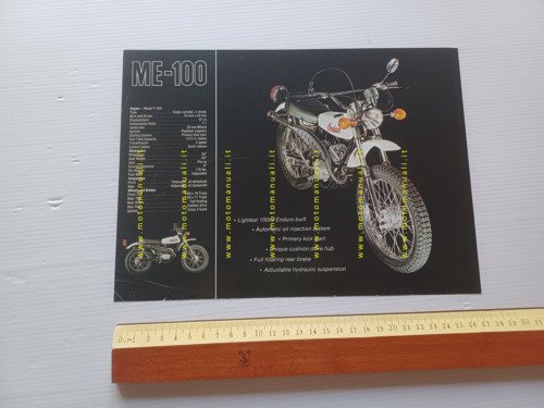 Italjet (Indian) ME 125 - ME 100 1974 depliant USA …