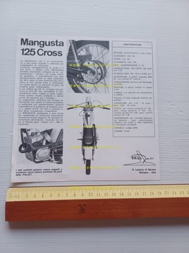 Italjet Mangusta 125 Cross 1970 depliant originale italiano