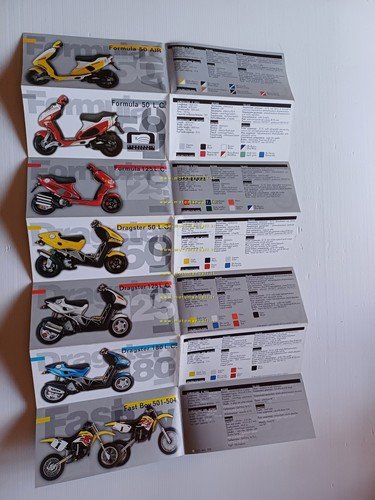 Italjet produzione tutti modelli 2000 depliant italiano inglese originale