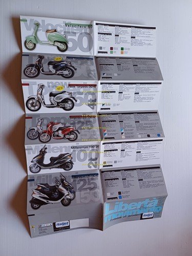 Italjet produzione tutti modelli 2000 depliant italiano inglese originale