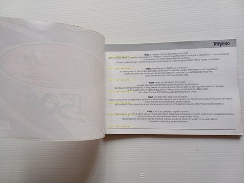 Italjet Torpedo 150 4T 1999-2000 manuale uso manutenzione originale