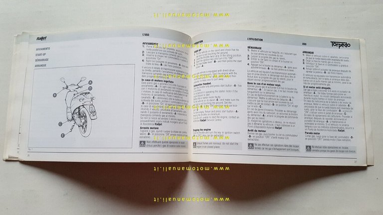 ITALJET Torpedo 50 1997 manuale uso manutenzione libretto originale
