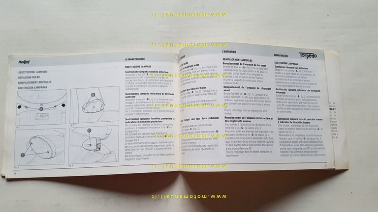 ITALJET Torpedo 50 1997 manuale uso manutenzione libretto originale