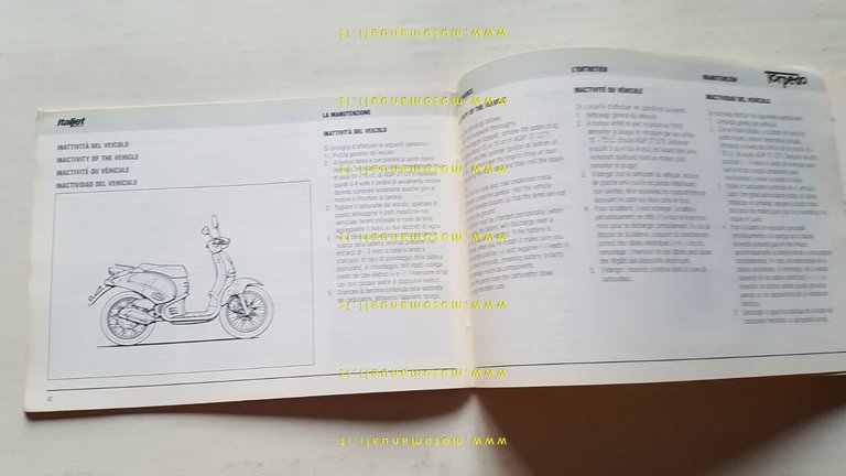 ITALJET Torpedo 50 1997 manuale uso manutenzione libretto originale