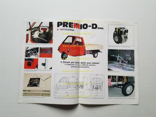 ITALMOTOR Premio Diesel motocarro anni 80 depliant originale
