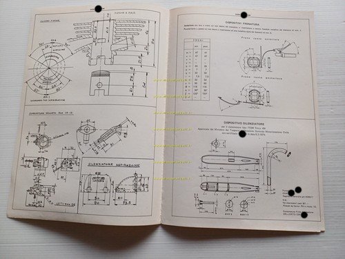 Itom 50 Cross 4M 1974 Facsimile originale scheda omologazione DGM …