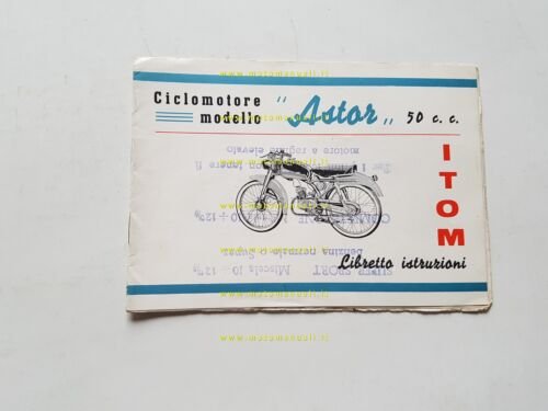 Itom Astor Sport 50 3M manuale uso manutenzione + catalogo …