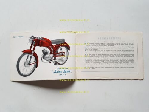 Itom Astor Sport 50 3M manuale uso manutenzione + catalogo …