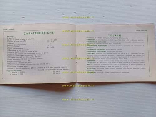 Itom Esperia 50 manuale uso manutenzione + catalogo ricambi originale