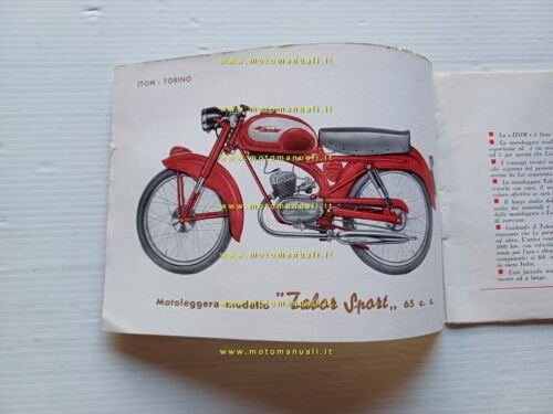 Itom Tabor 65 manuale uso manutenzione + catalogo ricambi originale