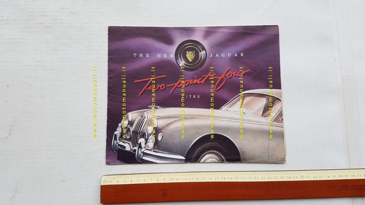 Jaguar 2.4 MKI 1955 depliant originale Francese FRENCH text