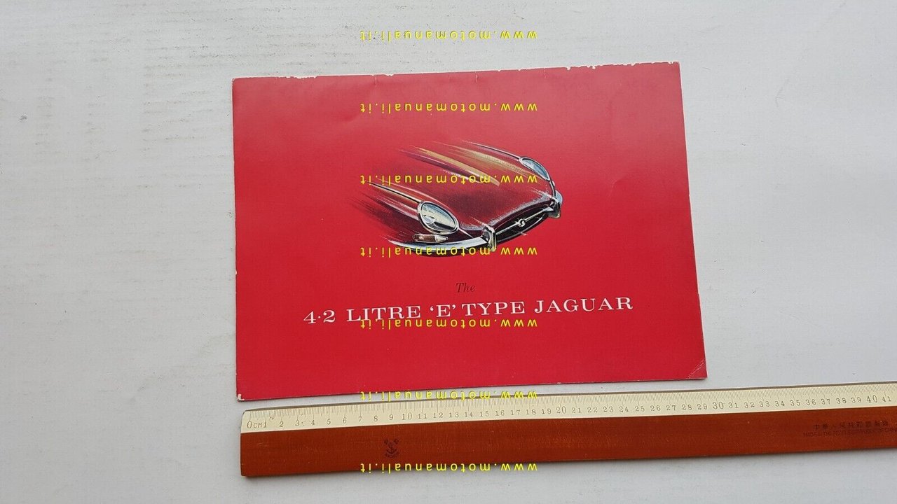 Jaguar E 4.2 1966 depliant originale Inglese ENGLISH text