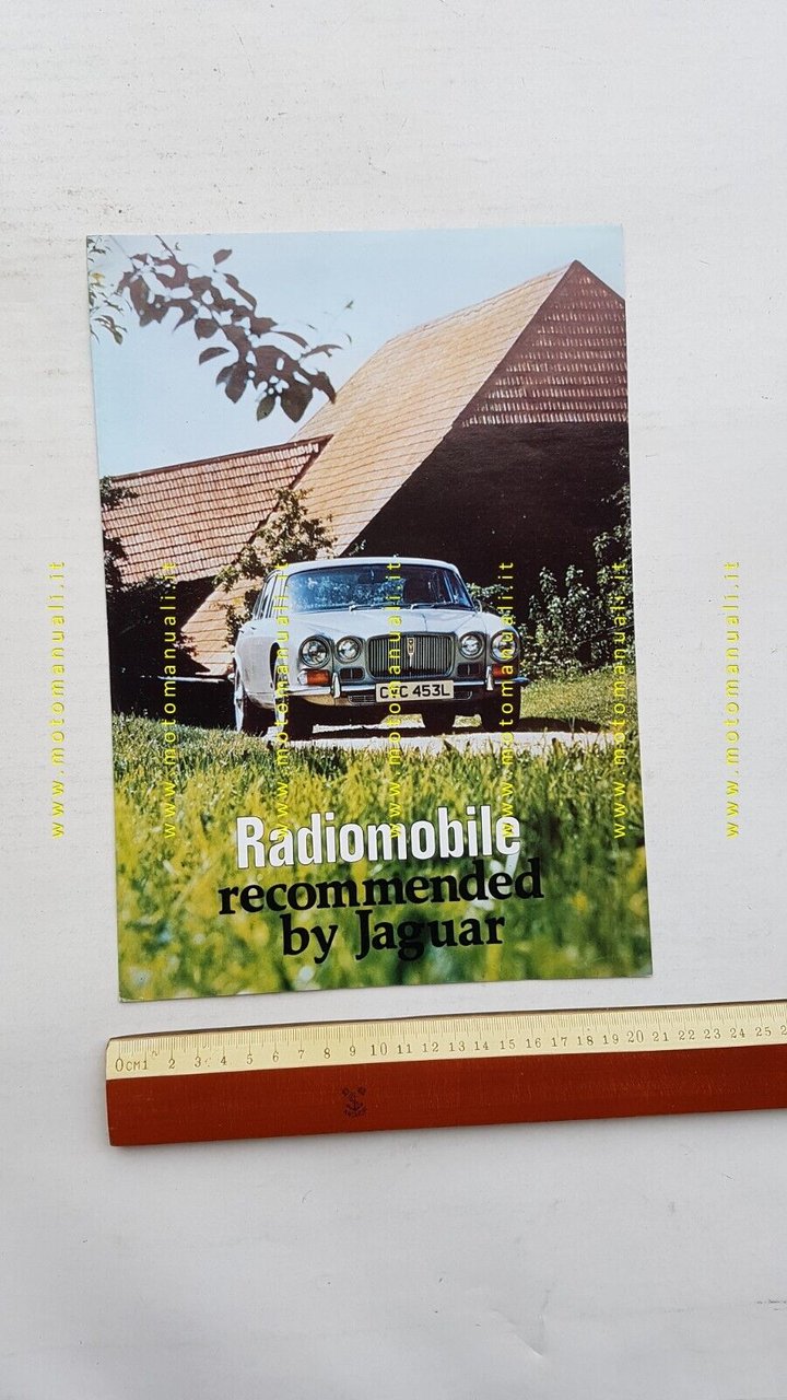 Jaguar Radiomobile gamma autoradio 1973 depliant originale Inglese ENGLISH text