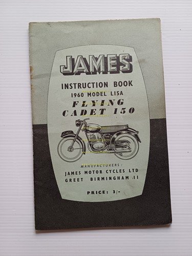 James Flying Cadet 150 LI5A 1960 manuale uso manutenzione originale