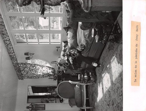 Jany Holt fotografia originale anni '50 attrice in salotto | Immagine principale