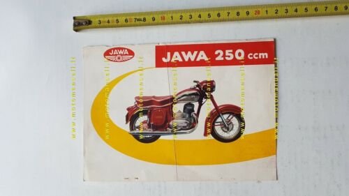 Jawa 250 1961 depliant moto spagnolo originale brochure
