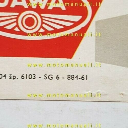 Jawa 250 1961 depliant moto spagnolo originale brochure