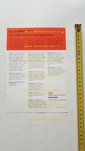Jawa 350 depliant moto FRANCESE originale brochure