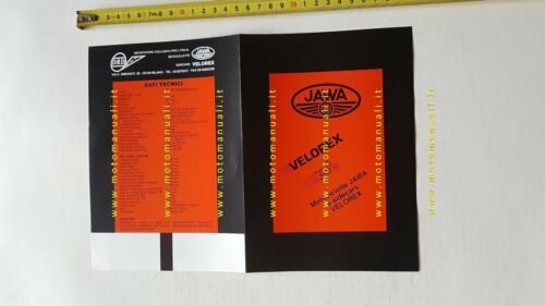 Jawa 350 sidecar Velorex depliant italiano originale brochure