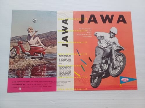 Jawa CZ produzione modelli cross enduro strada 1968 depliant originale …