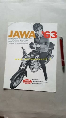 Jawa produzione moto 1963 depliant originale motorcycle brochure