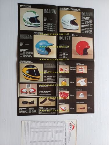 JEB's catalogo caschi abbigliamento moto anni 70-80 depliant originale
