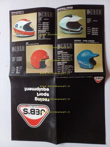 JEB's catalogo caschi abbigliamento moto anni 70-80 depliant originale