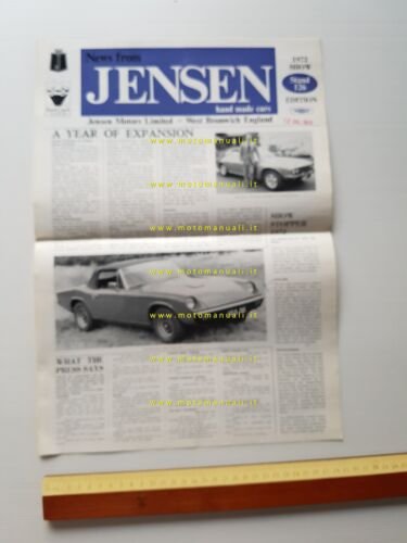 Jensen News 1972 salone Earl's Court depliant originale inglese