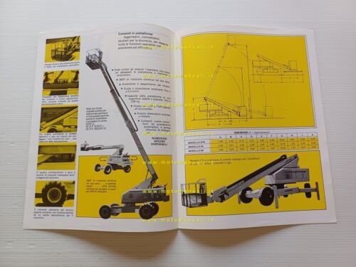 JLG Lift gru idrauliche 1975 depliant originale italiano