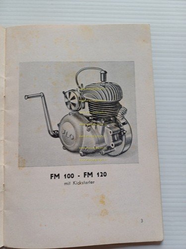 JLO motori FM 100 FM 120 1952 manuale uso manutenzione …