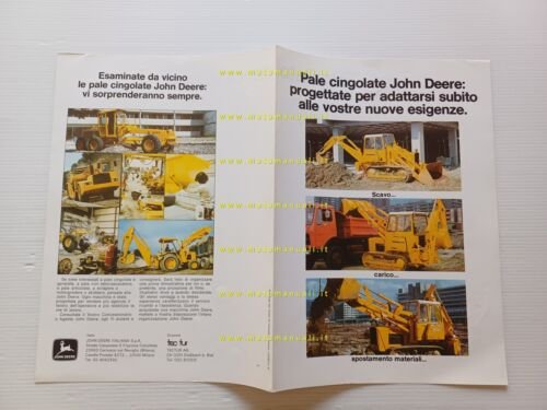 John Deere JD 350-450 pale caricatrici cingolate 1974 depliant originale …