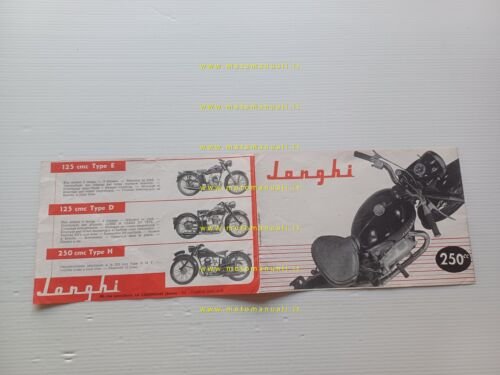 Jonghi 250 1954 depliant francese originale