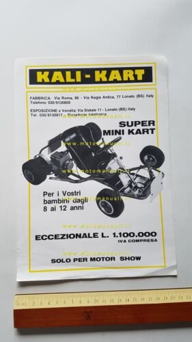 Kali Kart Super Mini Kart bambini depliant originale italiano