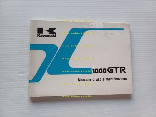 Kawasaki 1000 GTR 1986 manuale uso manutenzione ITALIANO libretto originale
