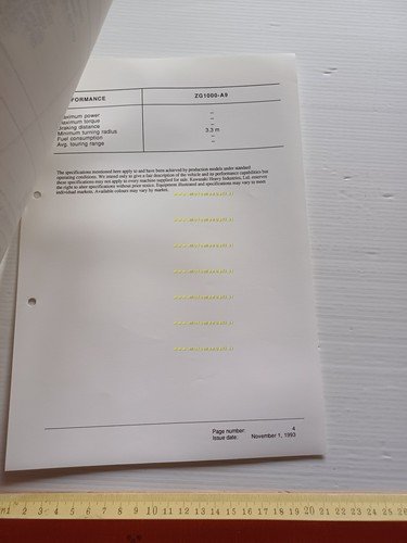 Kawasaki 1000 GTR (ZG1000-A9) 1994 Model Information cartella stampa inglese