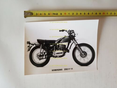 Kawasaki 250 F11 1975 foto cartella stampa originale no depliant