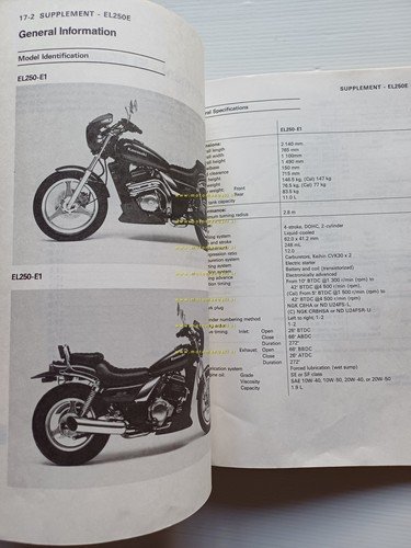 Kawasaki 250 HS-Eliminator 1988-91 AGGIORNAMENTO manuale officina originale