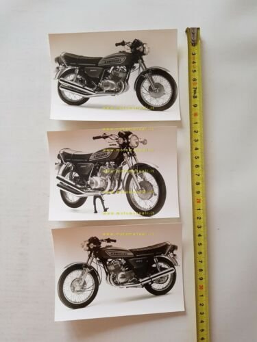 Kawasaki 250 S1 1975 lotto 3 foto cartella stampa originali …