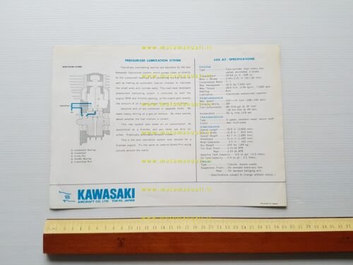 Kawasaki 350 Avenger A7 1967 depliant originale inglese