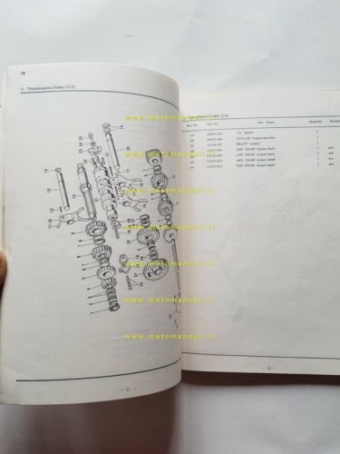 KAWASAKI 350 F-9 1971 catalogo ricambi originale spare parts catalogue