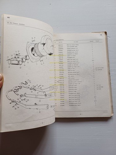 Kawasaki 350 S2 1971 catalogo ricambi originale spare parts catalogue