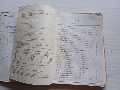 Kawasaki 350 S2 1971 catalogo ricambi originale spare parts catalogue