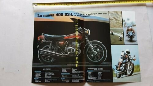 Kawasaki 400 Mach II S3-J 1974 depliant originale ITALIANO motorcycle …