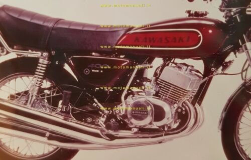 Kawasaki 400 S2 1974 positivo originale no depliant