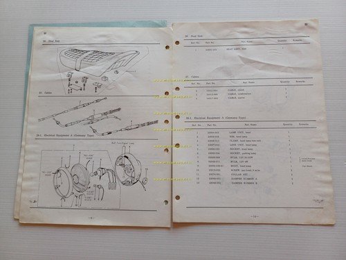 Kawasaki 400 S3 1973 varianti catalogo ricambi per Europa originale
