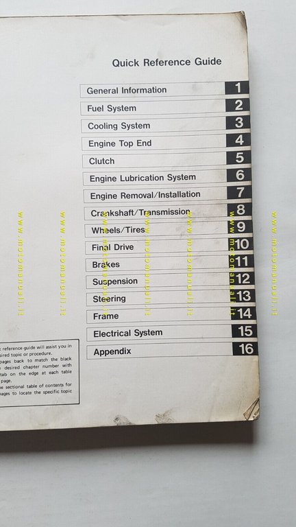 Kawasaki 454 LTD 1984 manuale officina INGLESE originale Workshop Manual