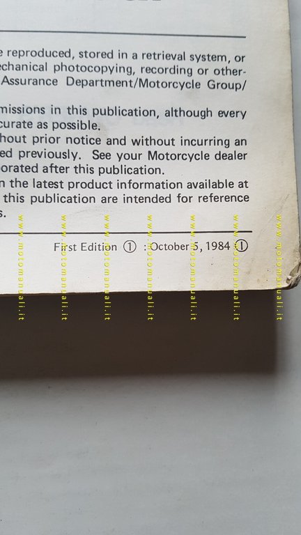 Kawasaki 454 LTD 1984 manuale officina INGLESE originale Workshop Manual