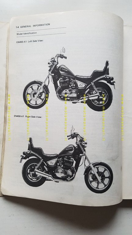 Kawasaki 454 LTD 1984 manuale officina INGLESE originale Workshop Manual